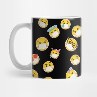Emojis wearing a mask Mug